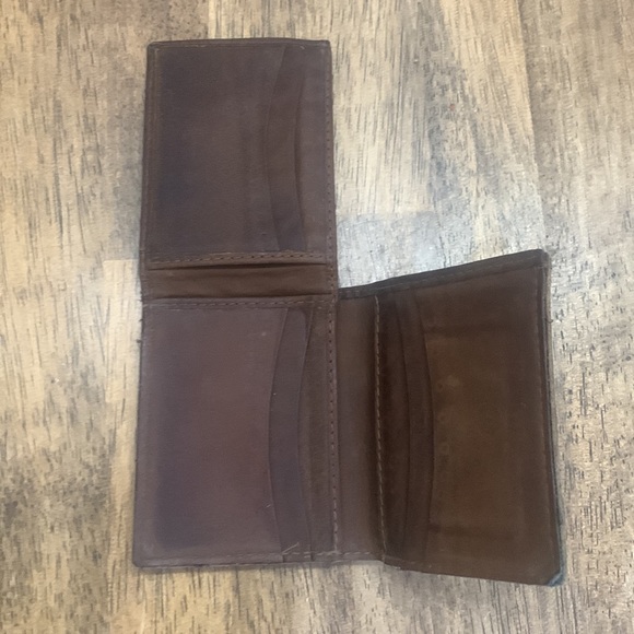 Genuine cowboy leather tri-fold wallet sts brand - Picture 3 of 4